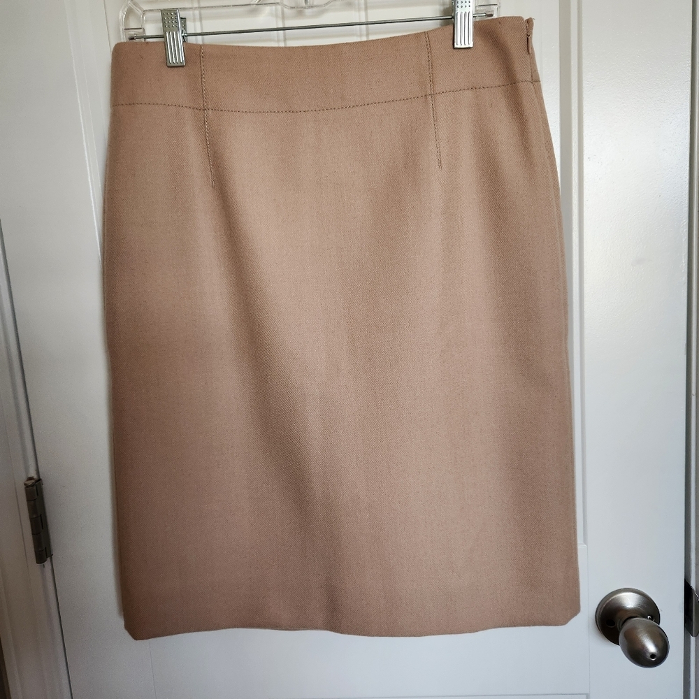 J. Crew Blush Pink Wool Pencil Skirt